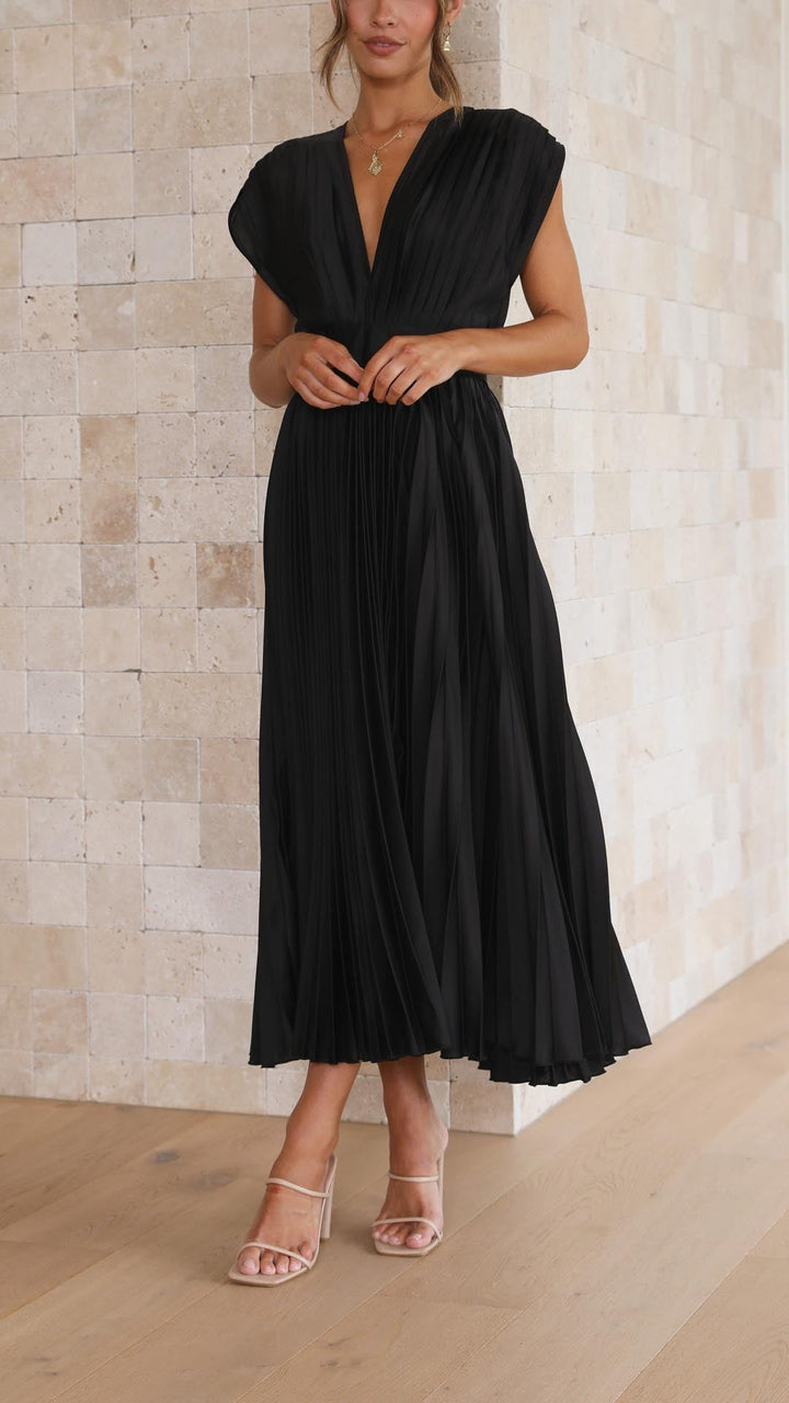 Maria Tijdloze Maxi Jurk met V-hals