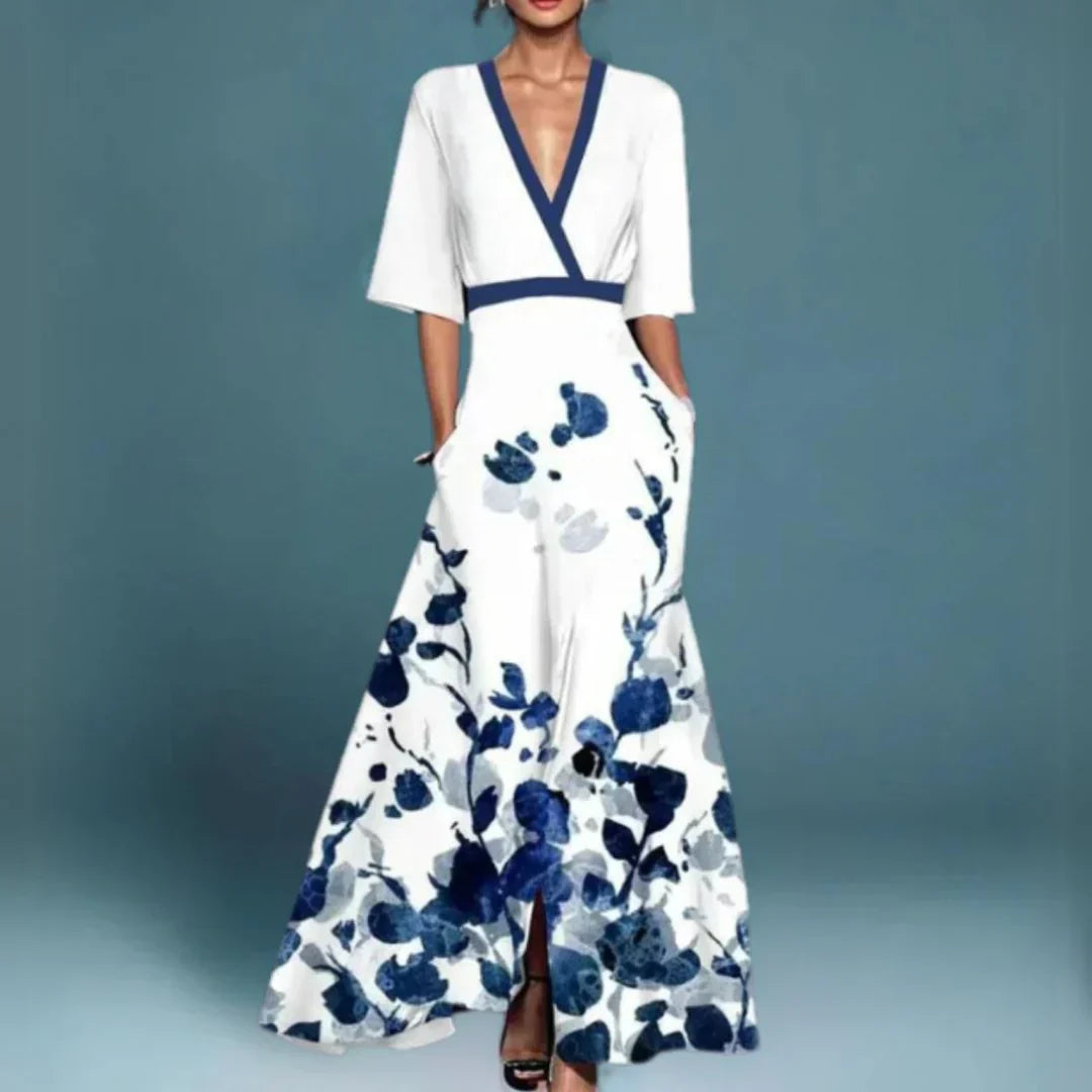 Jill Tijdloze Maxi Jurk met Bloemenprint