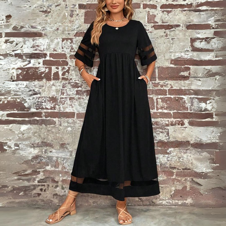 Livia Stijlvolle Maxi Jurk met Ronde hals