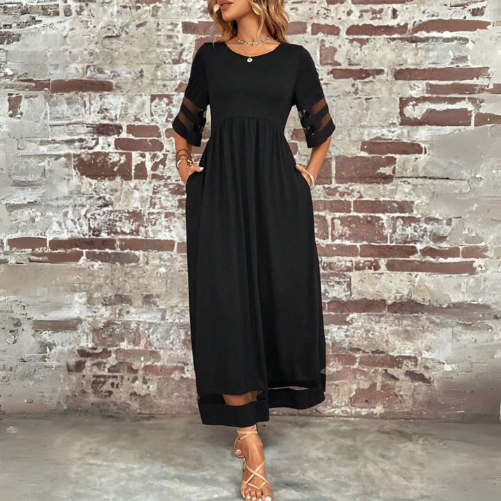 Livia Stijlvolle Maxi Jurk met Ronde hals