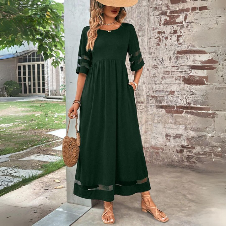 Livia Stijlvolle Maxi Jurk met Ronde hals