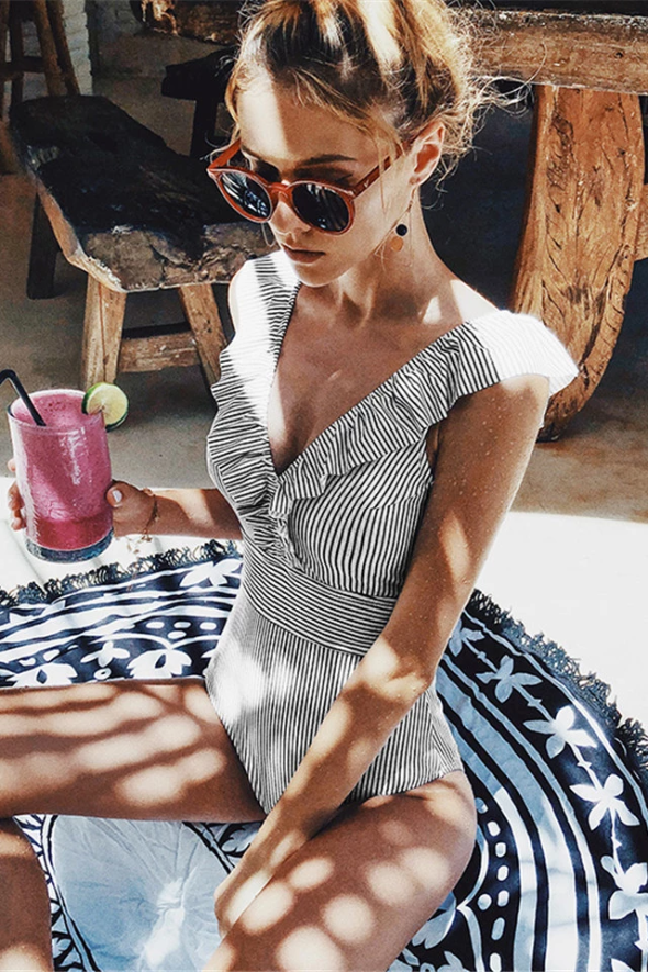 Romy Stijlvolle Badpak met Vintage print