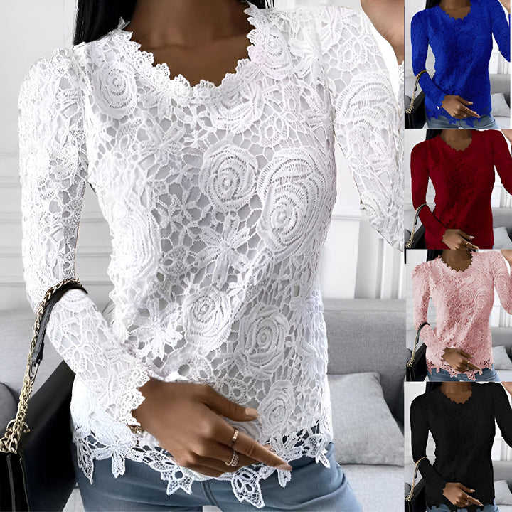 Clarisse Tijdloze Blouse met Ronde hals