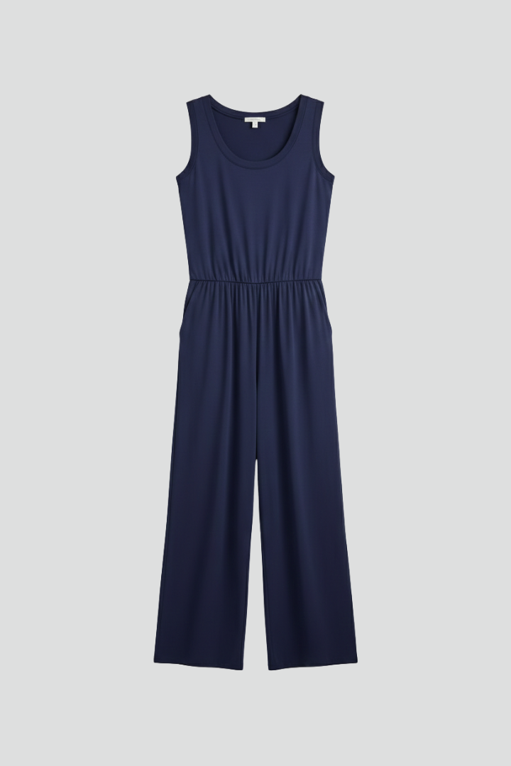 Lily Getailleerde Jumpsuit met Ronde hals