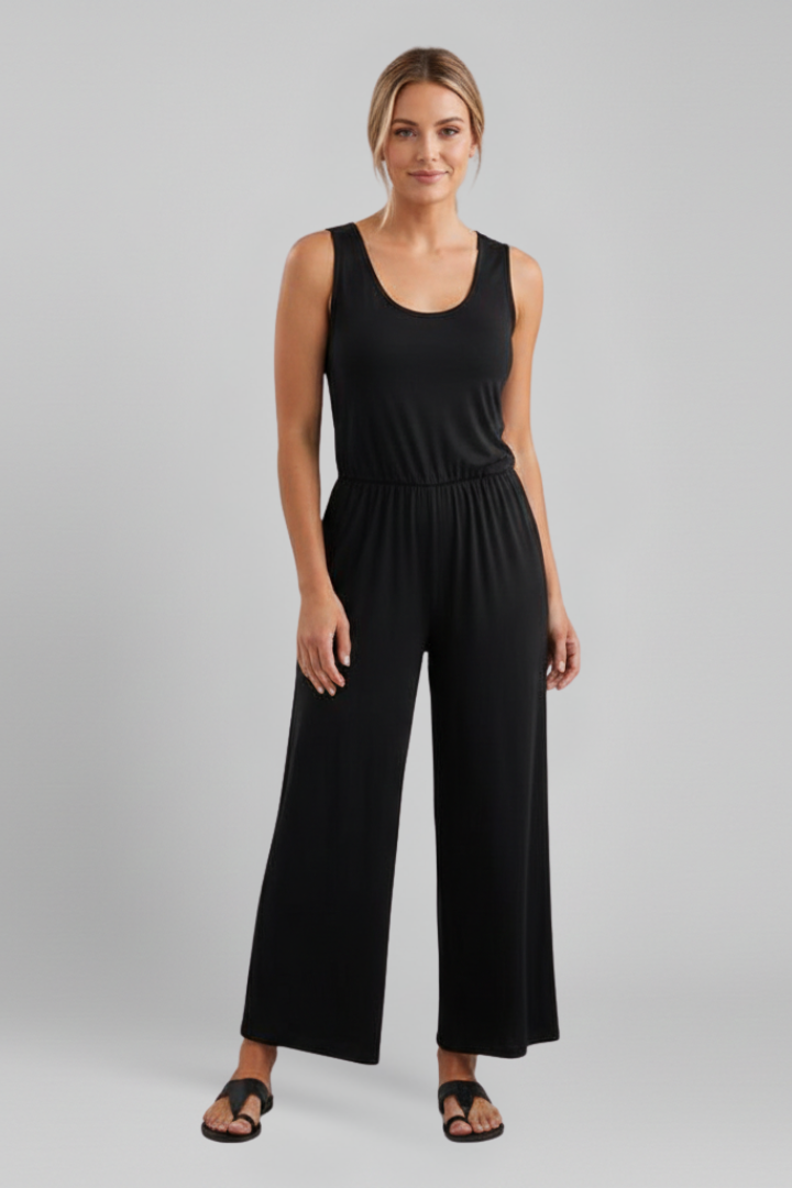 Lily Getailleerde Jumpsuit met Ronde hals