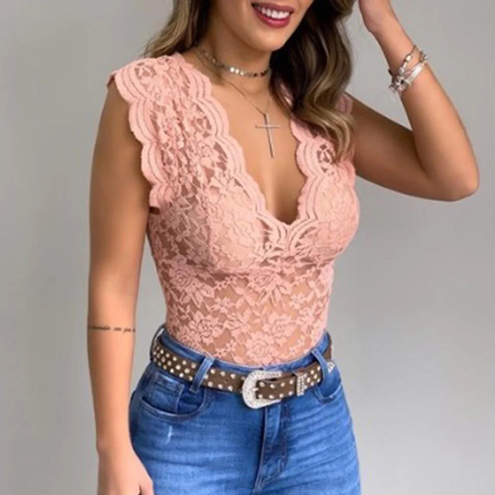 Luna Tijdloze Top met V-hals