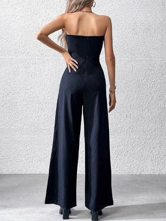 Dalina Wijde Playsuit met Ritssluiting
