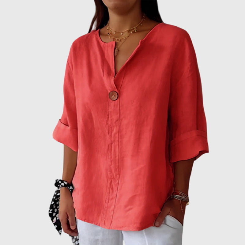 Valentina Verfijnde Blouse met V-hals