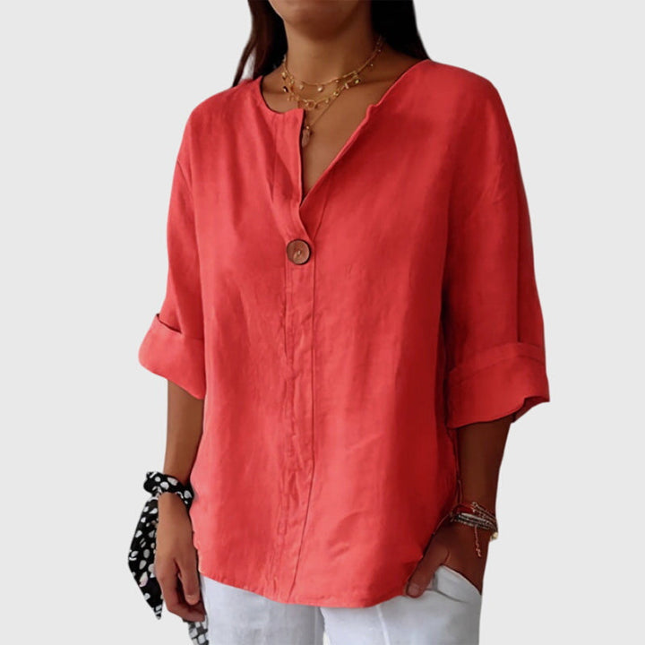 Valentina Verfijnde Blouse met V-hals