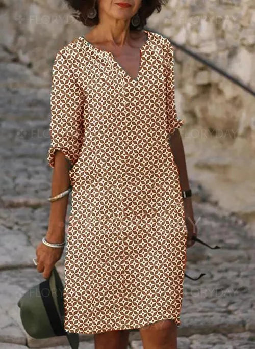 Karine Elegante Midi Jurk