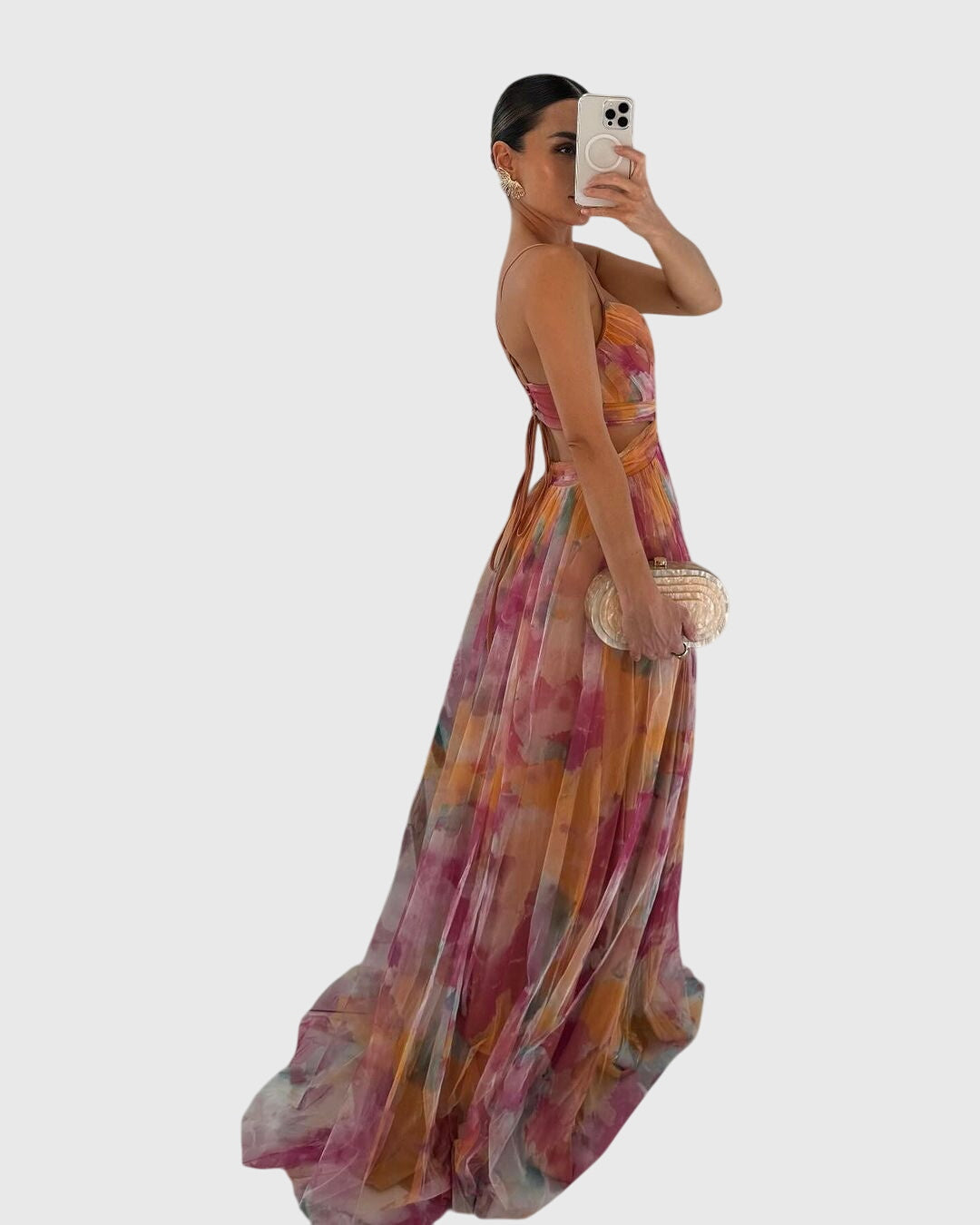 Giselle Stijlvolle Maxi Jurk met Bloemenprint