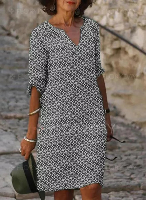 Karine Elegante Midi Jurk