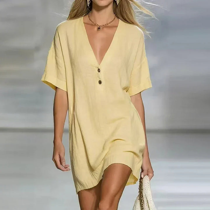 Amelia Elegante Jurk met V-hals