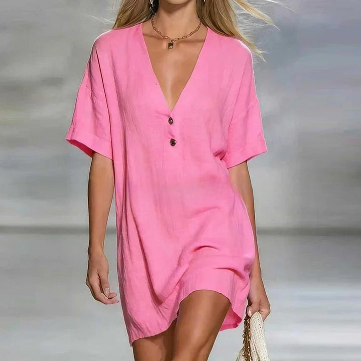 Amelia Elegante Jurk met V-hals