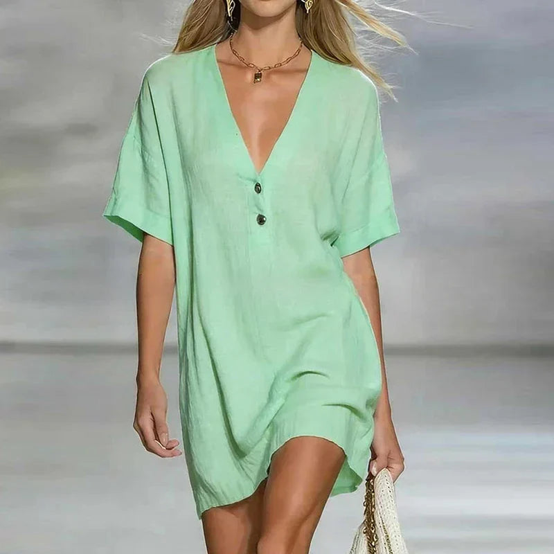 Amelia Elegante Jurk met V-hals