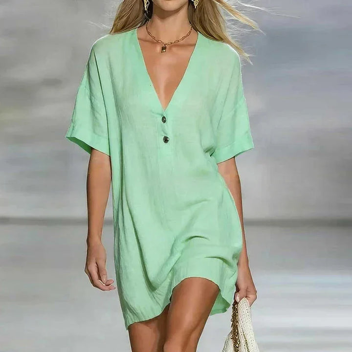 Amelia Elegante Jurk met V-hals