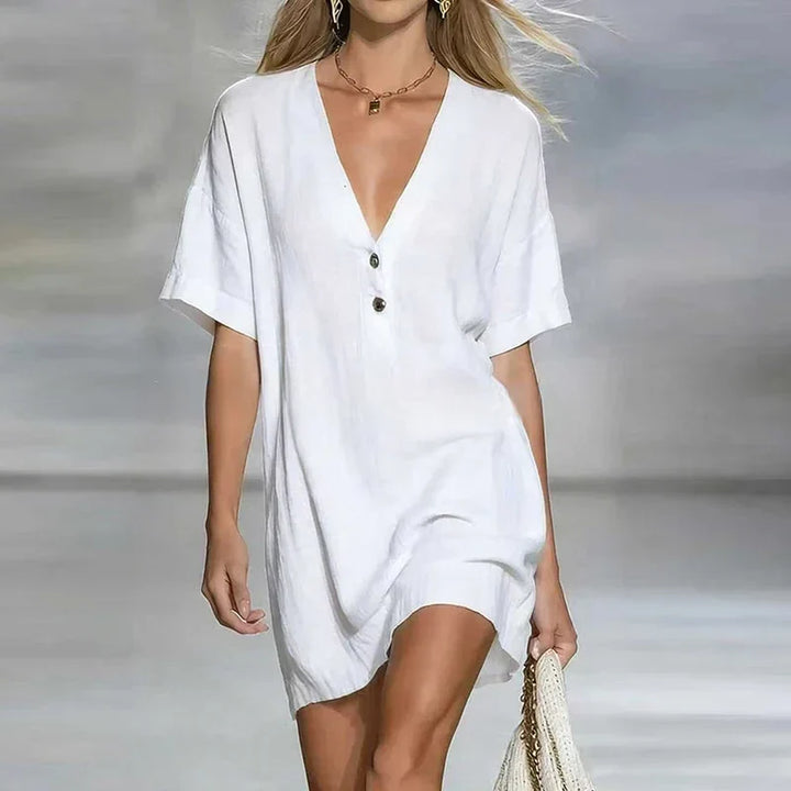 Amelia Elegante Jurk met V-hals