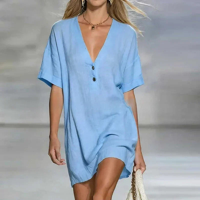Amelia Elegante Jurk met V-hals