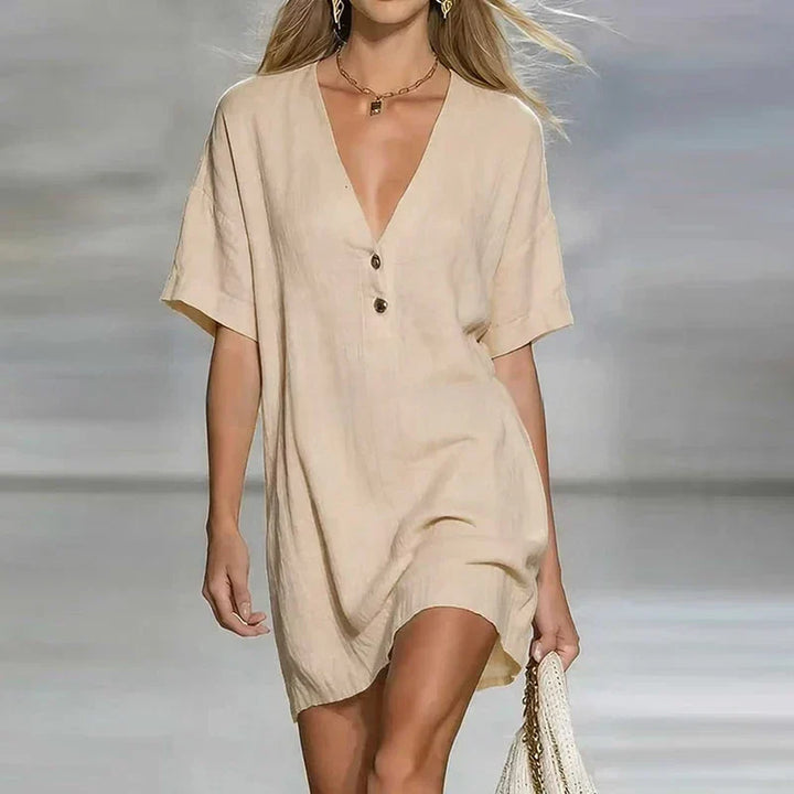 Amelia Elegante Jurk met V-hals