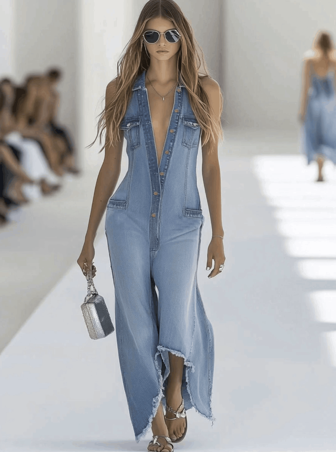 Andromeda Wijde Jumpsuit met Knoopdetails