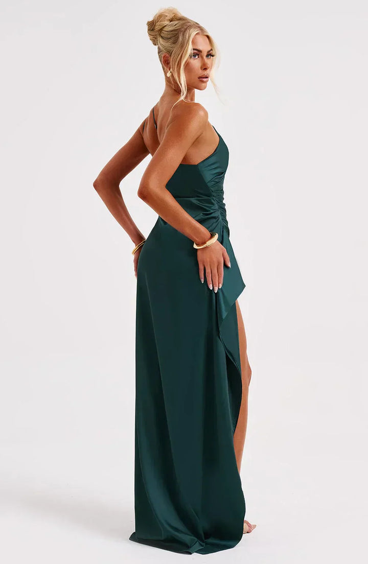 Elara Getailleerde Jurk met One-shoulder