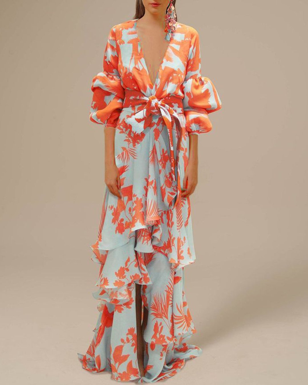Aurelia Tijdloze Maxi Jurk met V-hals