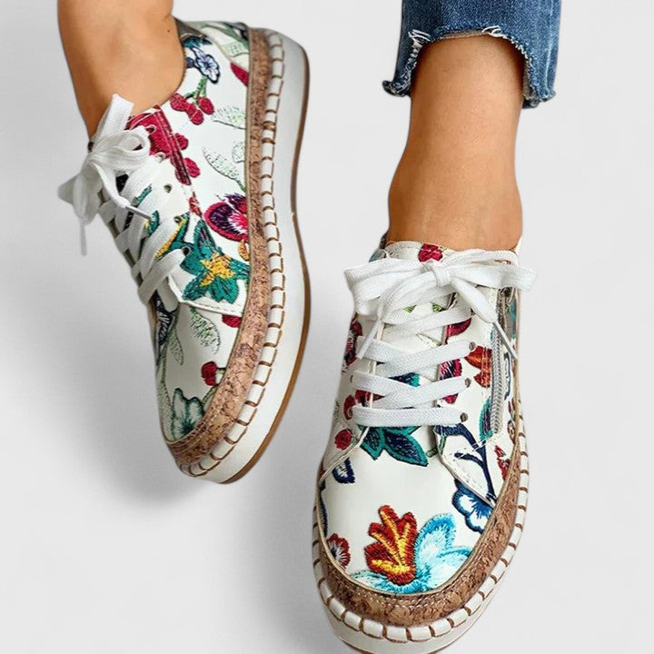 Dahlia Comfortabele Schoenen met Bloemenprint