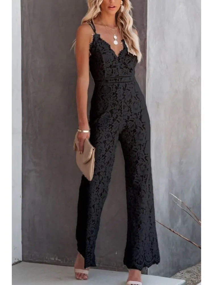 Beatrice Wijde Jumpsuit met V-hals