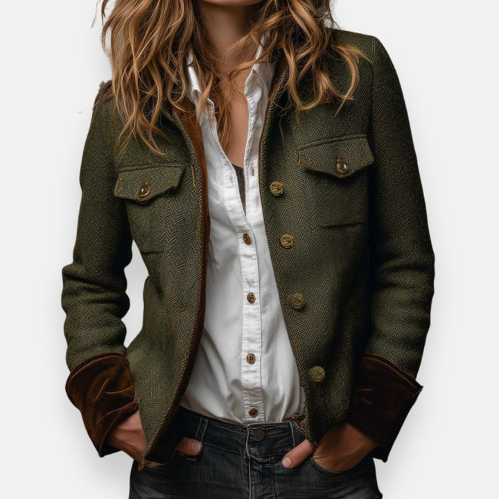 Bianca Stijlvolle Jas met Knoopdetails