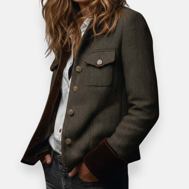 Bianca Stijlvolle Jas met Knoopdetails