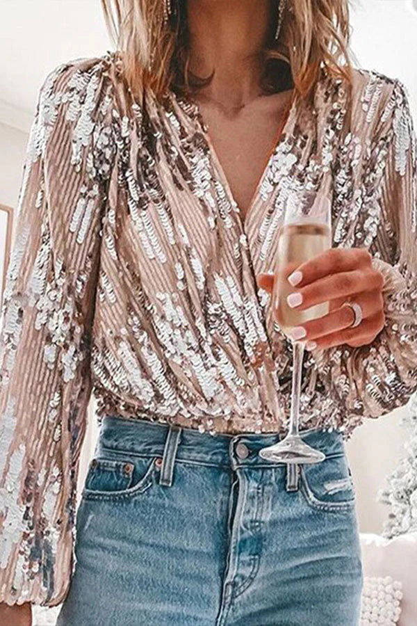 Valeria Elegante Blouse met V-hals