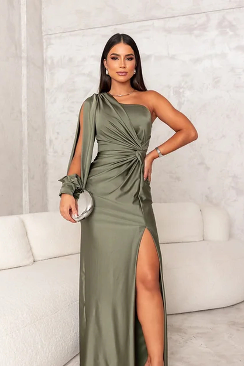 Odette Stijlvolle Maxi Jurk met One-shoulder