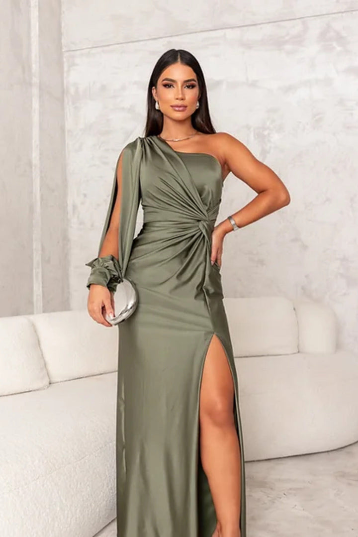 Odette Stijlvolle Maxi Jurk met One-shoulder