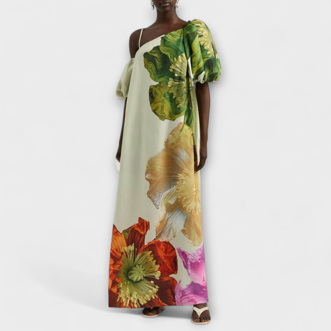 Calliope Stijlvolle Maxi Jurk met Off-shoulder