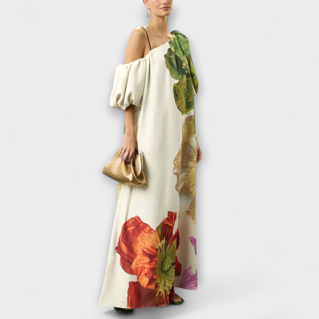 Calliope Stijlvolle Maxi Jurk met Off-shoulder