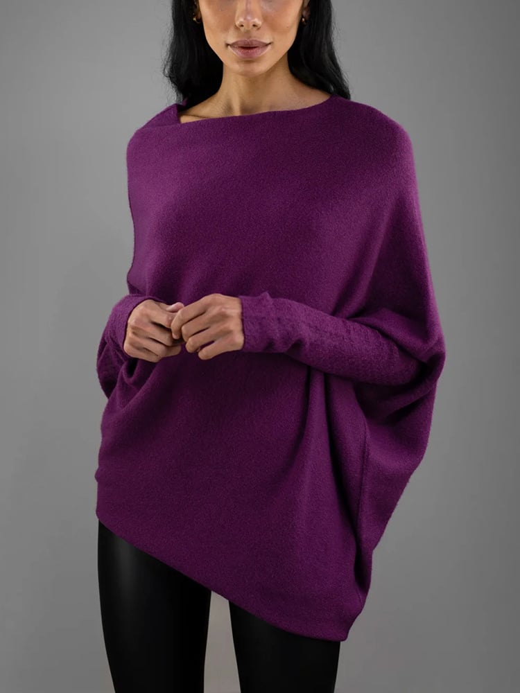 Celestina Relaxte Trui met Off-shoulder