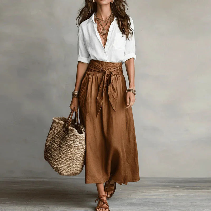 Clementine Tijdloze Set met Strikdetail