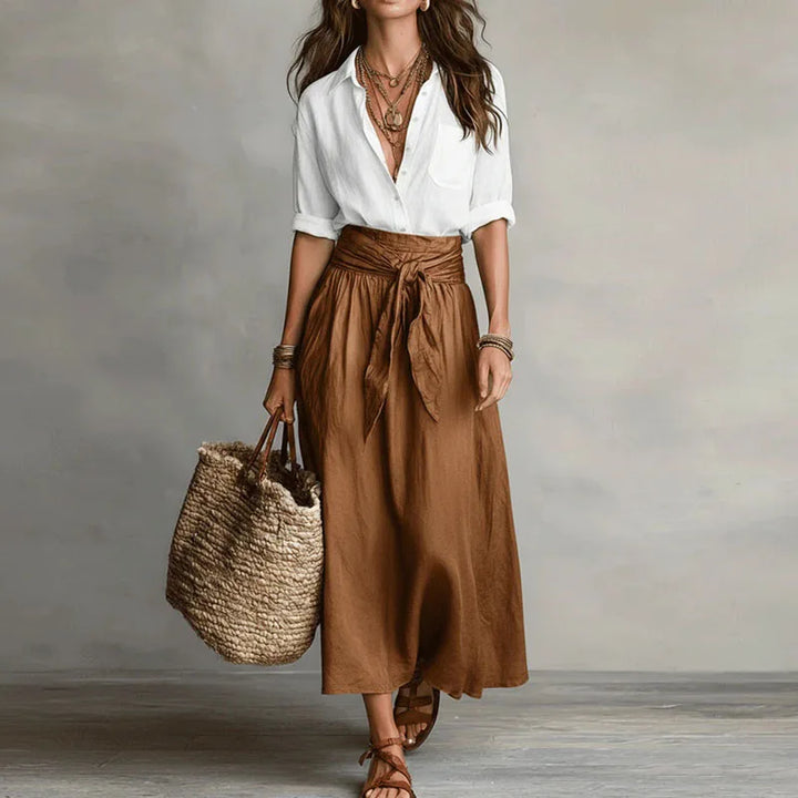 Clementine Tijdloze Set met Strikdetail