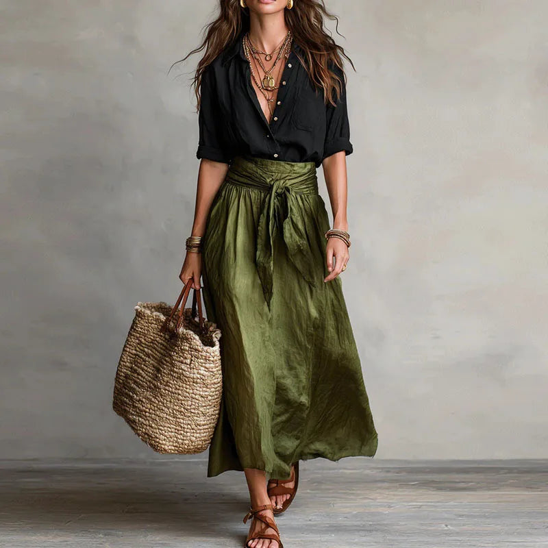 Clementine Tijdloze Set met Strikdetail
