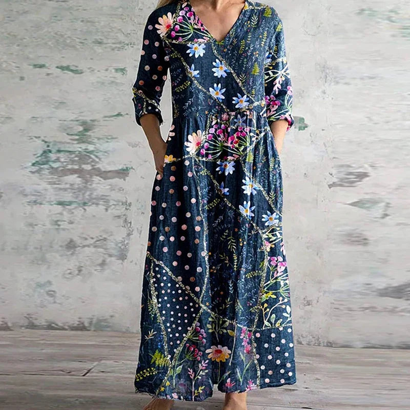 Kristen Verfijnde Maxi Jurk met Bloemenprint