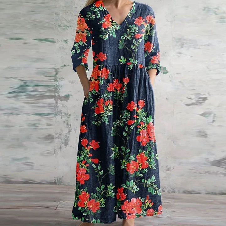 Kristen Verfijnde Maxi Jurk met Bloemenprint