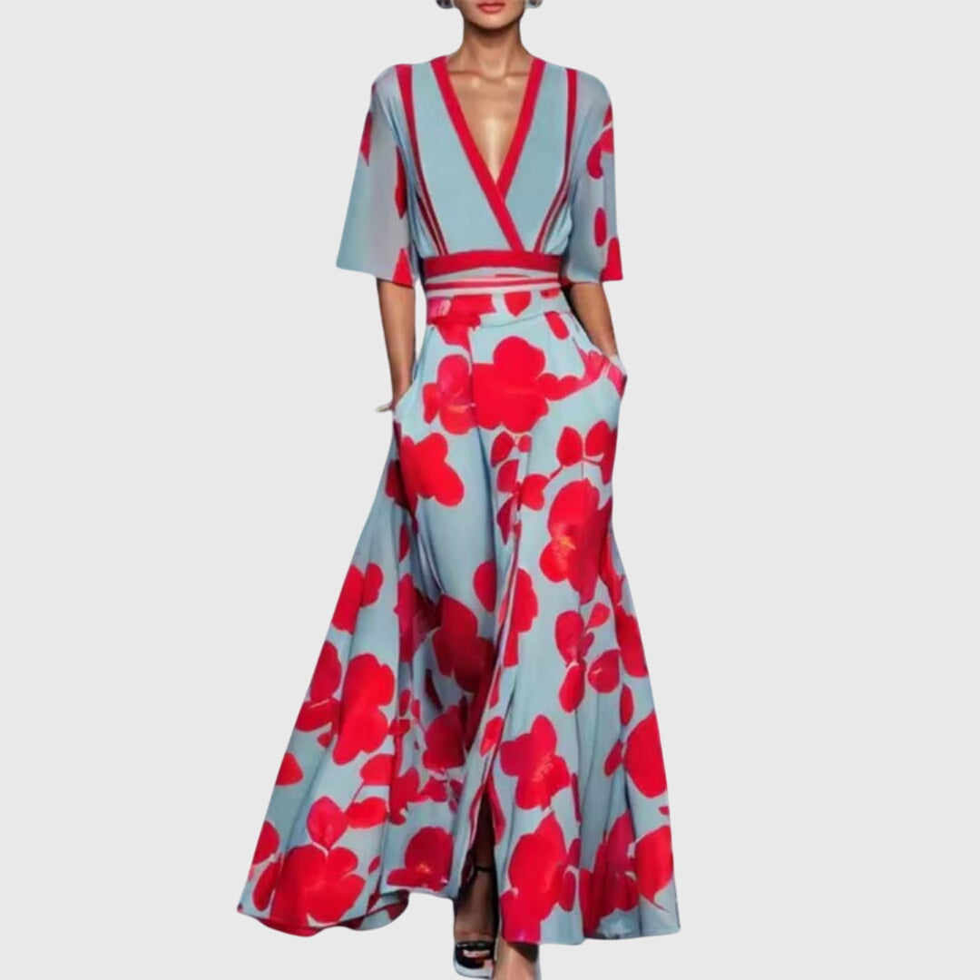 Candice Elegante Jurk met Bloemenprint