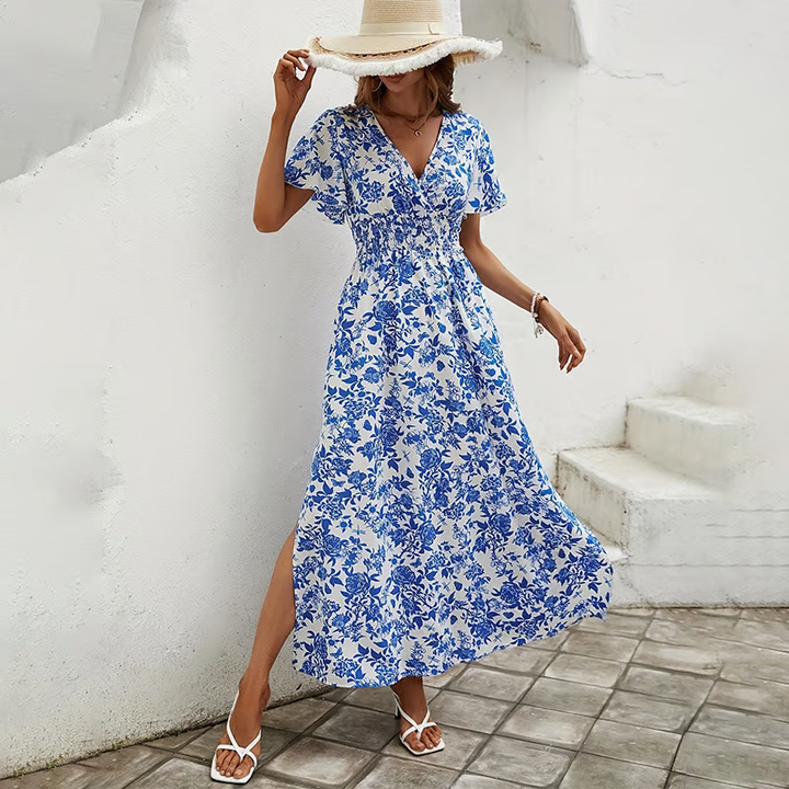 Delilah Elegante Maxi Jurk met V-hals