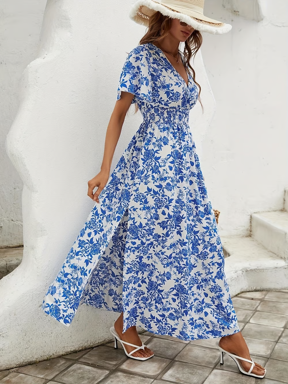 Delilah Elegante Maxi Jurk met V-hals