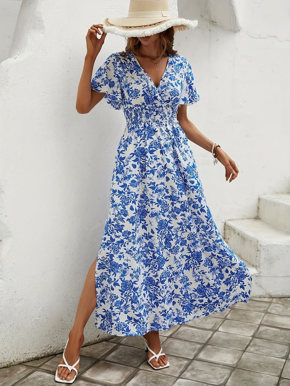Delilah Elegante Maxi Jurk met V-hals
