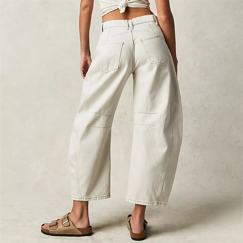 Barrel Getailleerde Broek met Zakken