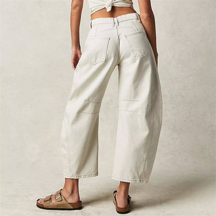 Barrel Getailleerde Broek met Zakken