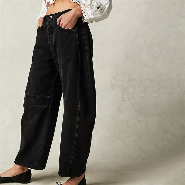 Barrel Getailleerde Broek met Zakken