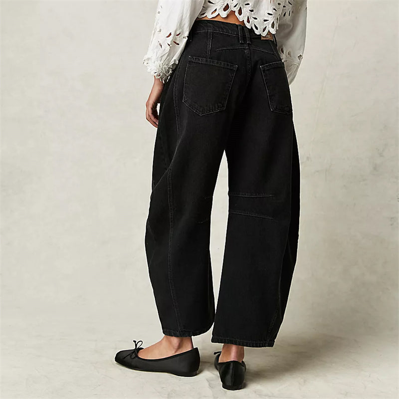 Barrel Getailleerde Broek met Zakken