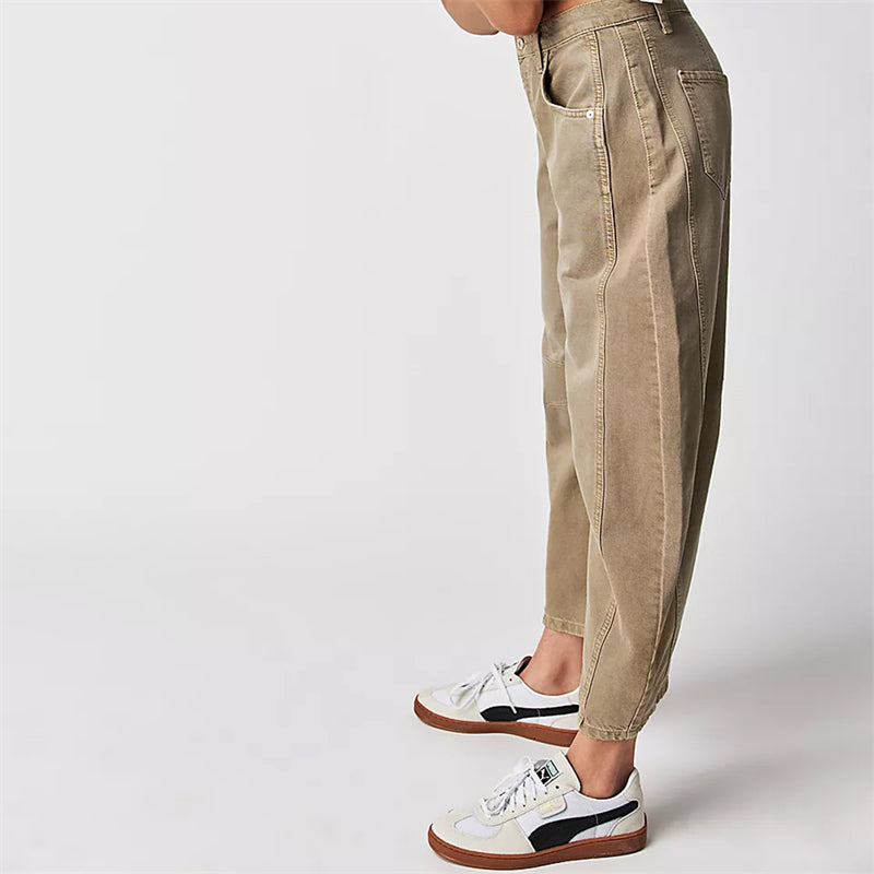 Barrel Getailleerde Broek met Zakken